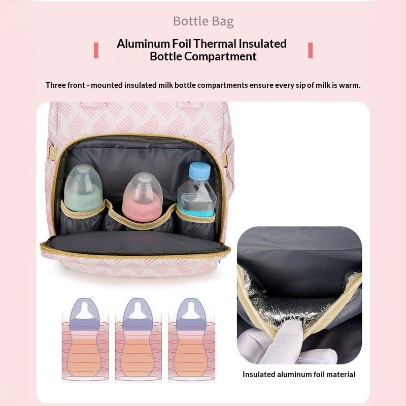 Mamigo New Versatile Multifunctional USB Charging Sunshade Outdoor Diaper Backpack