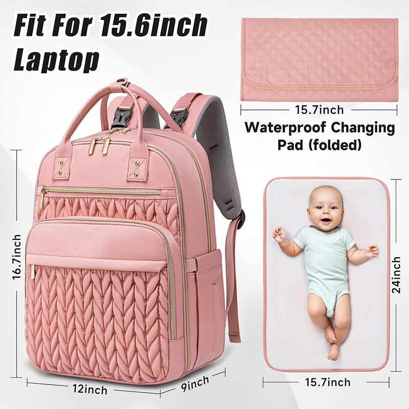 Mamigo  fashion Maternity Backpack Baby Diaper Travel Bag[Waterproof Changing Pad (folded)]