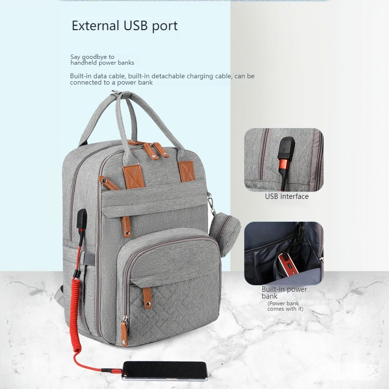 Mamigo  multi-compartment Insulated Maternity Backpack Multi-color Available【Free diaper changing cloth】