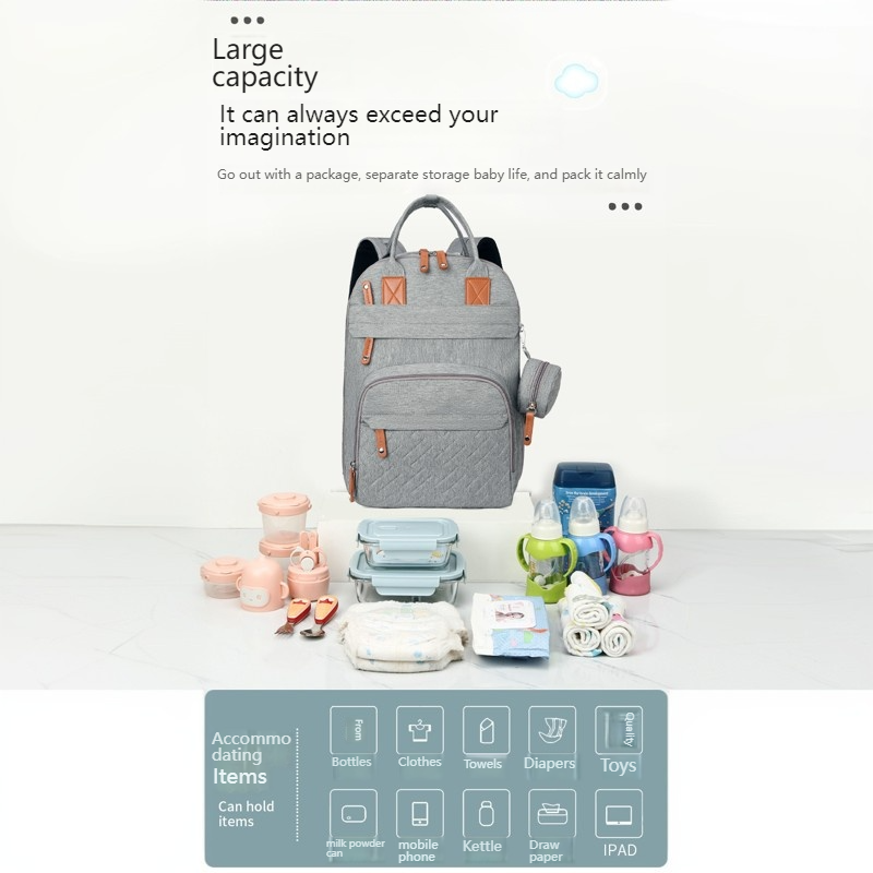 Mamigo  multi-compartment Insulated Maternity Backpack Multi-color Available【Free diaper changing cloth】