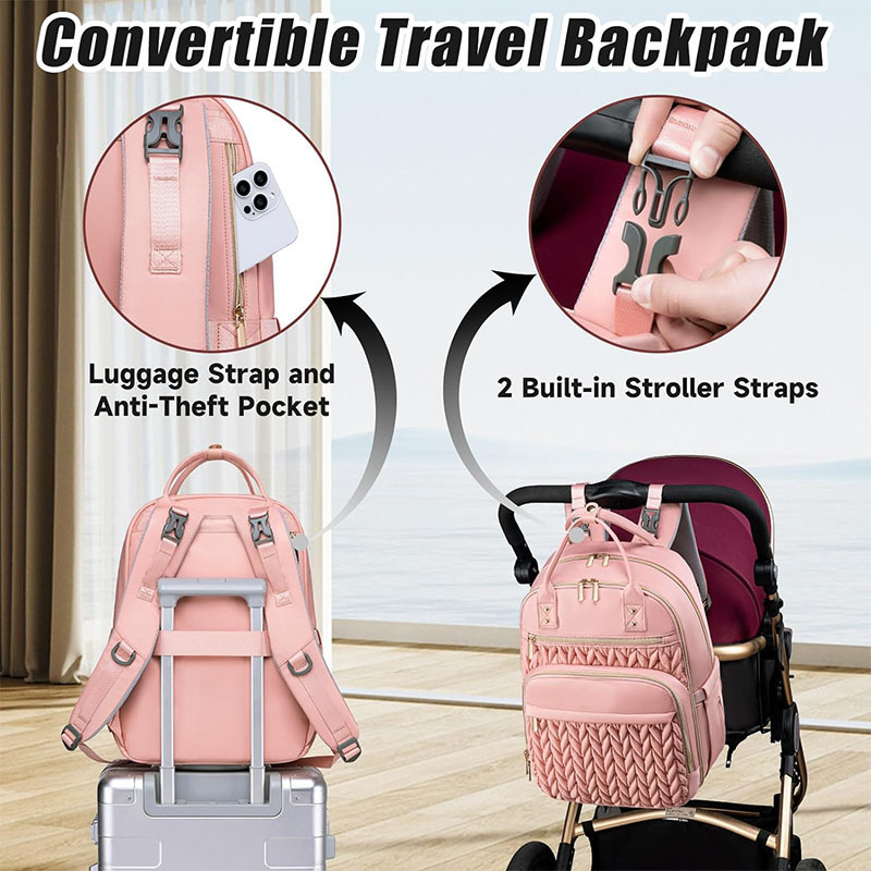 Mamigo  fashion Maternity Backpack Baby Diaper Travel Bag[Waterproof Changing Pad (folded)]