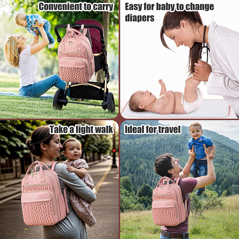 Mamigo  fashion Maternity Backpack Baby Diaper Travel Bag[Waterproof Changing Pad (folded)]
