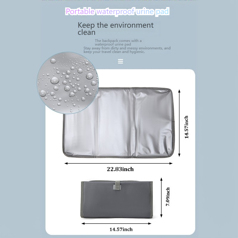 Mamigo  Multifunctional large mommy bag for outdoor use. 【Portable waterproof diaper pad included】Features baby changing mat and wet & dry separation design, ideal as a practical maternity hospital bag for new moms.