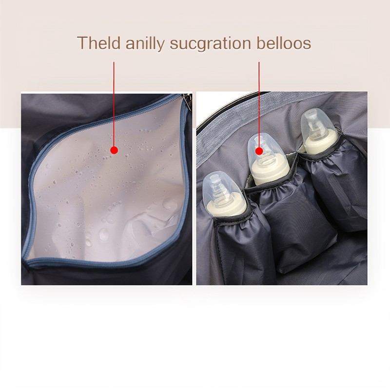 Mamigo 3Pcs Mommy Bag Set Large Capacity Baby Diaper Bag Wet Dry Separation Tote Handbag
