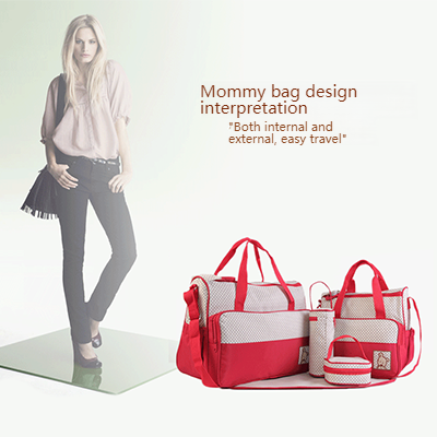 Mamigo 5Pcs Mommy Bag Set Large Capacity Multi-size Multifunctional Maternity Hospital Bag
