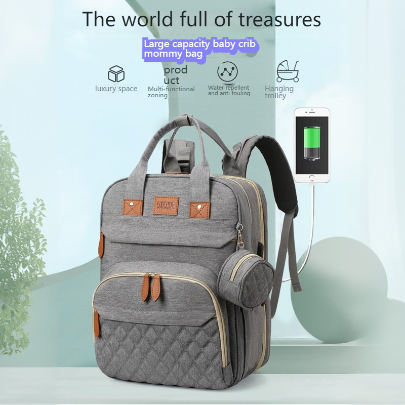 Multifunctional Maternity & Baby Backpack: Large Capacity, Practical, and Versatile—Doubles as a Portable Baby Bed More than just a backpack—it's a baby bed!