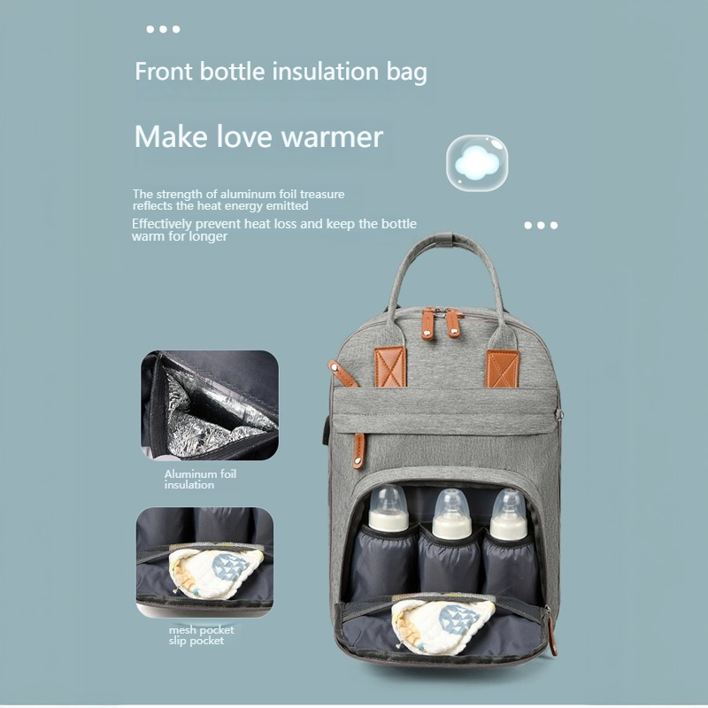 Mamigo  multi-compartment Insulated Maternity Backpack Multi-color Available【Free diaper changing cloth】