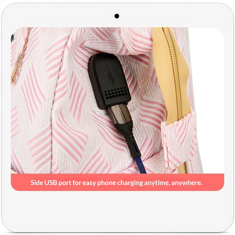 Mamigo New Versatile Multifunctional USB Charging Sunshade Outdoor Diaper Backpack