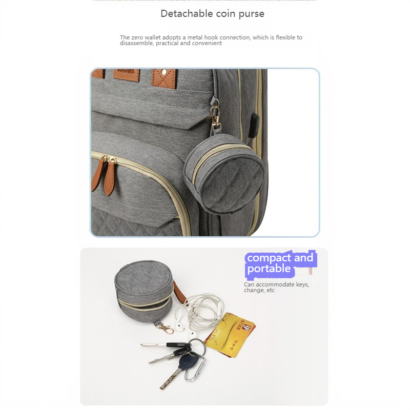Multifunctional Maternity & Baby Backpack: Large Capacity, Practical, and Versatile—Doubles as a Portable Baby Bed More than just a backpack—it's a baby bed!