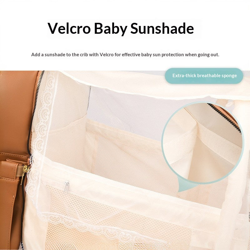 Mamigo lightweight Large Capacity Diaper Backpack with Foldable Baby Crib