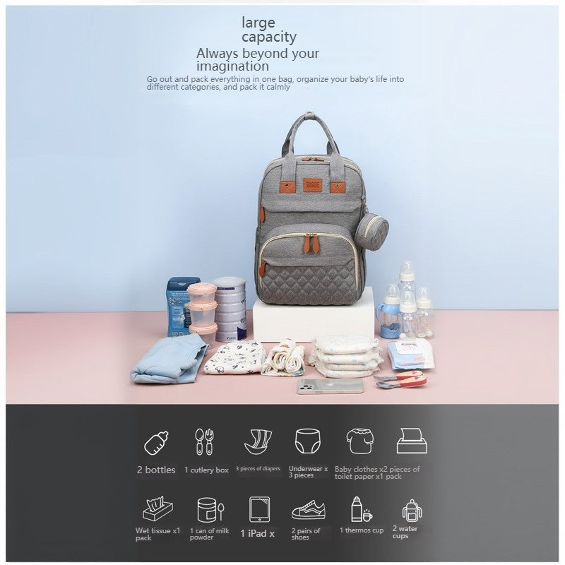 Multifunctional Maternity & Baby Backpack: Large Capacity, Practical, and Versatile—Doubles as a Portable Baby Bed More than just a backpack—it's a baby bed!