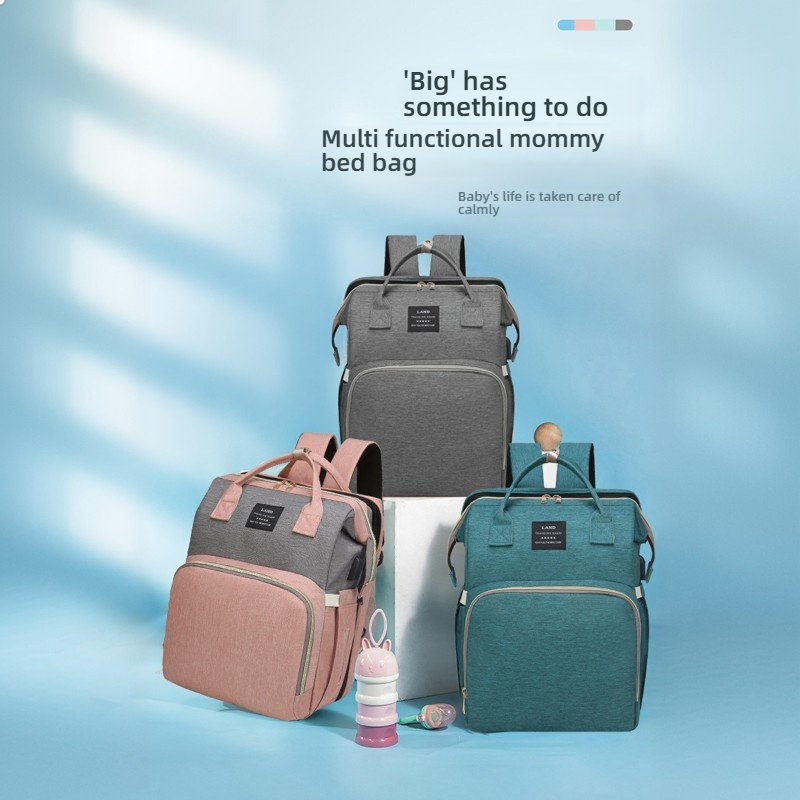 Mamigo Premium Convertible Large Capacity Mommy Bag with Built-in Baby Bed