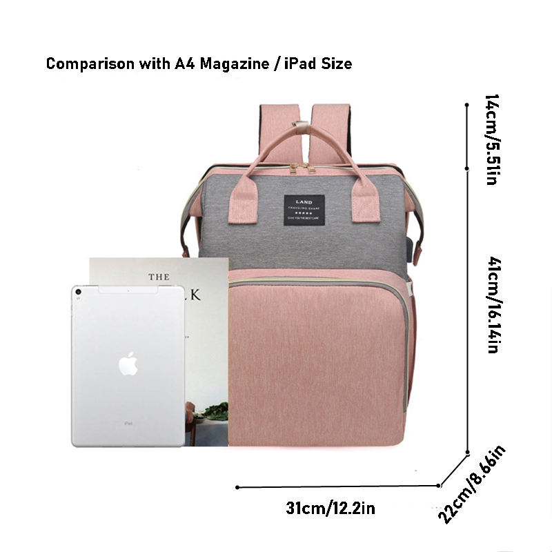 Mamigo Premium Convertible Large Capacity Mommy Bag with Built-in Baby Bed