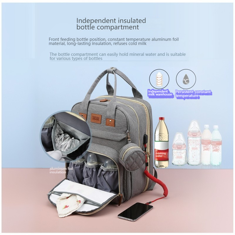 Multifunctional Maternity & Baby Backpack: Large Capacity, Practical, and Versatile—Doubles as a Portable Baby Bed More than just a backpack—it's a baby bed!