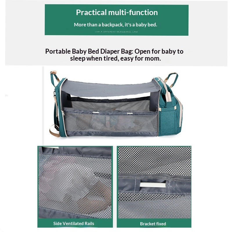 Mamigo Premium Foldable Large Capacity Baby Bed Diaper Bag