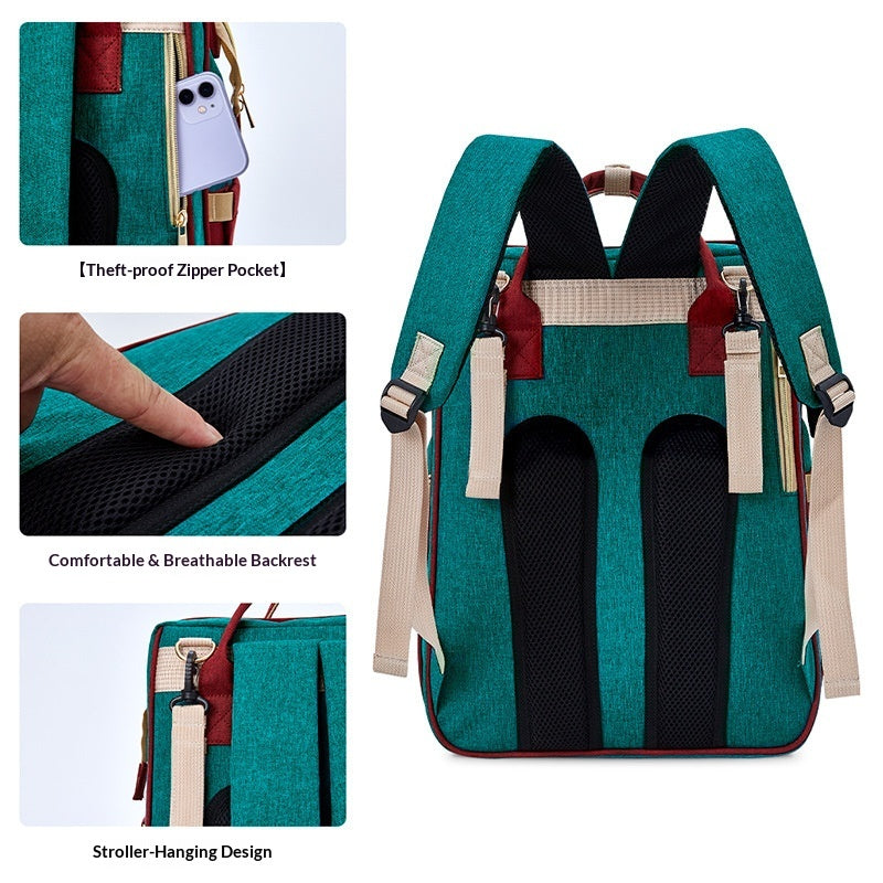 Mamigo Multifunctional Foldable Portable Convertible Baby Bed Diaper Bag Carrier