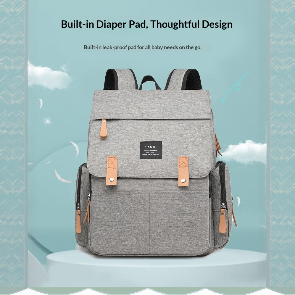 Mamigo Large Capacity Built-in Changing Pad Multifunctional Diaper Bag Backpack