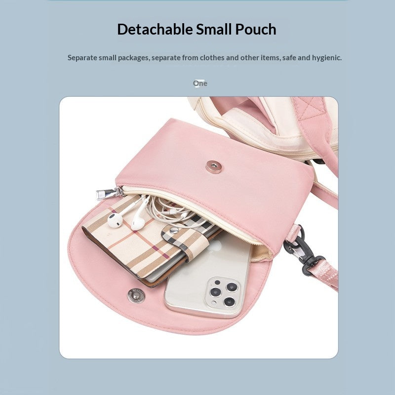 Mamigo 2 Piece Set Detachable Compact Stylish Waterproof Lightweight Multifunctional Crossbody Handbag