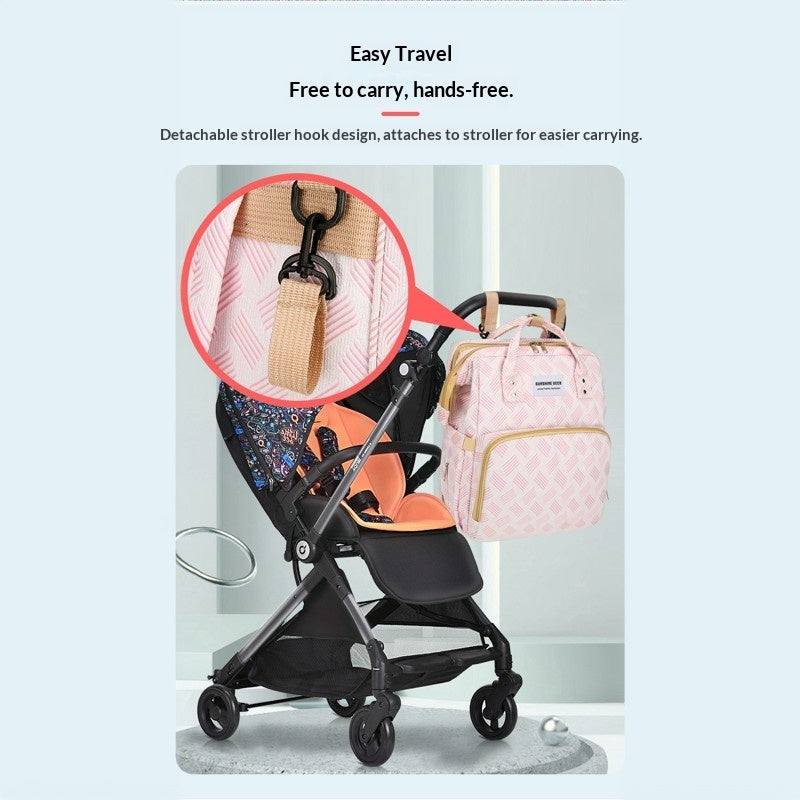 Mamigo New Versatile Multifunctional USB Charging Sunshade Outdoor Diaper Backpack