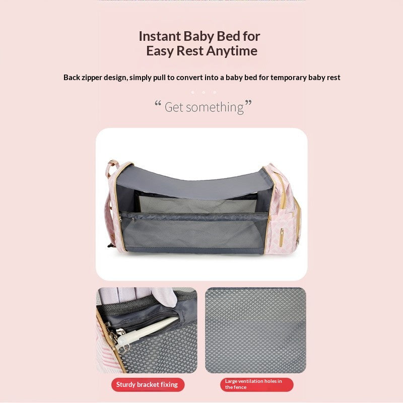 Mamigo New Versatile Multifunctional USB Charging Sunshade Outdoor Diaper Backpack