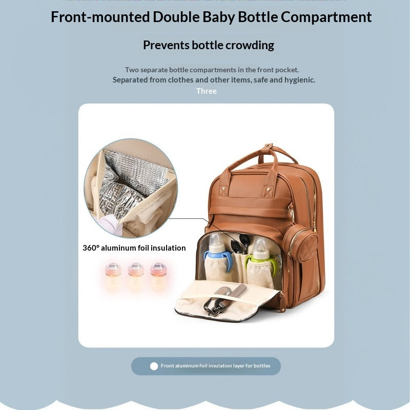 Mamigo lightweight Large Capacity Diaper Backpack with Foldable Baby Crib