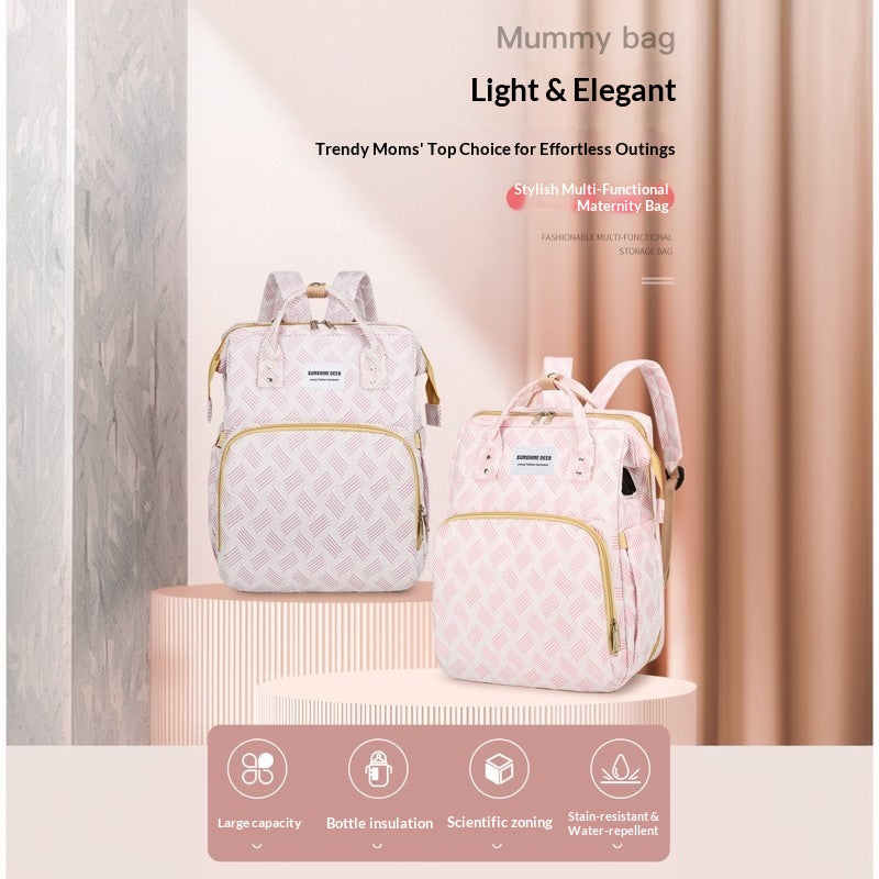 Mamigo New Versatile Multifunctional USB Charging Sunshade Outdoor Diaper Backpack