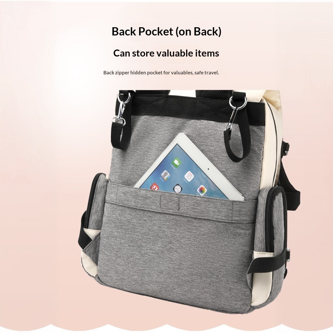 Mamigo Large Capacity Built-in Changing Pad Multifunctional Diaper Bag Backpack