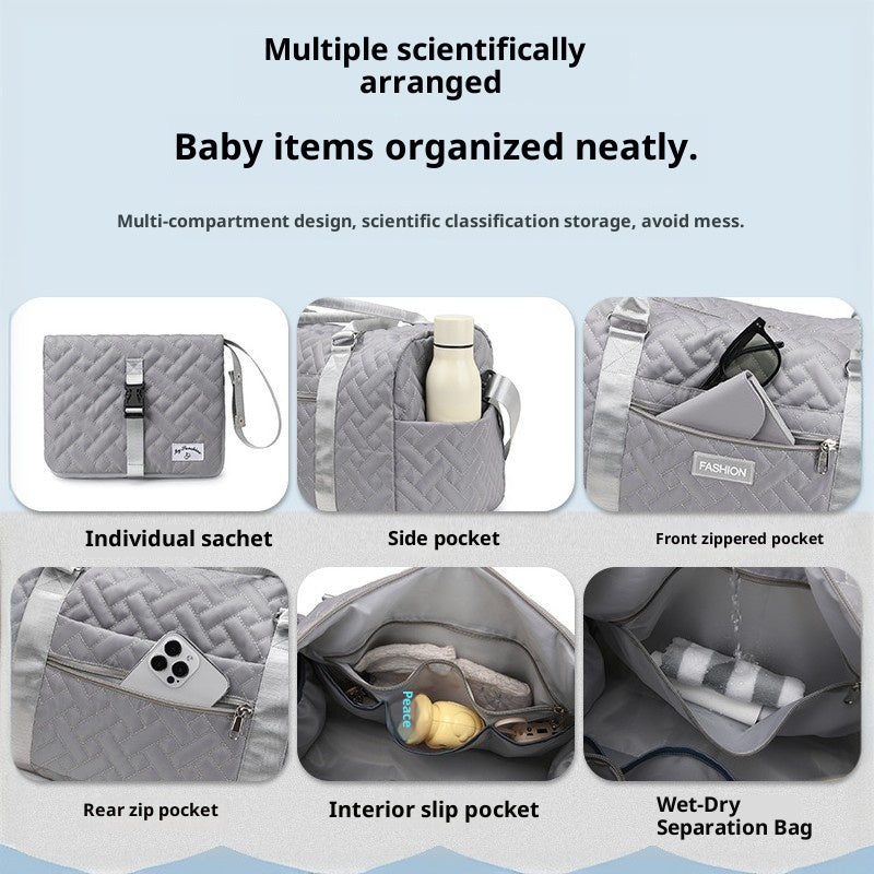 Mamigo High Capacity Wet-Dry Separation Water Resistant Crossbody Maternity Labor Bag