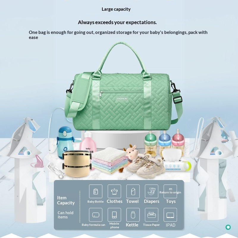 Mamigo High Capacity Wet-Dry Separation Water Resistant Crossbody Maternity Labor Bag