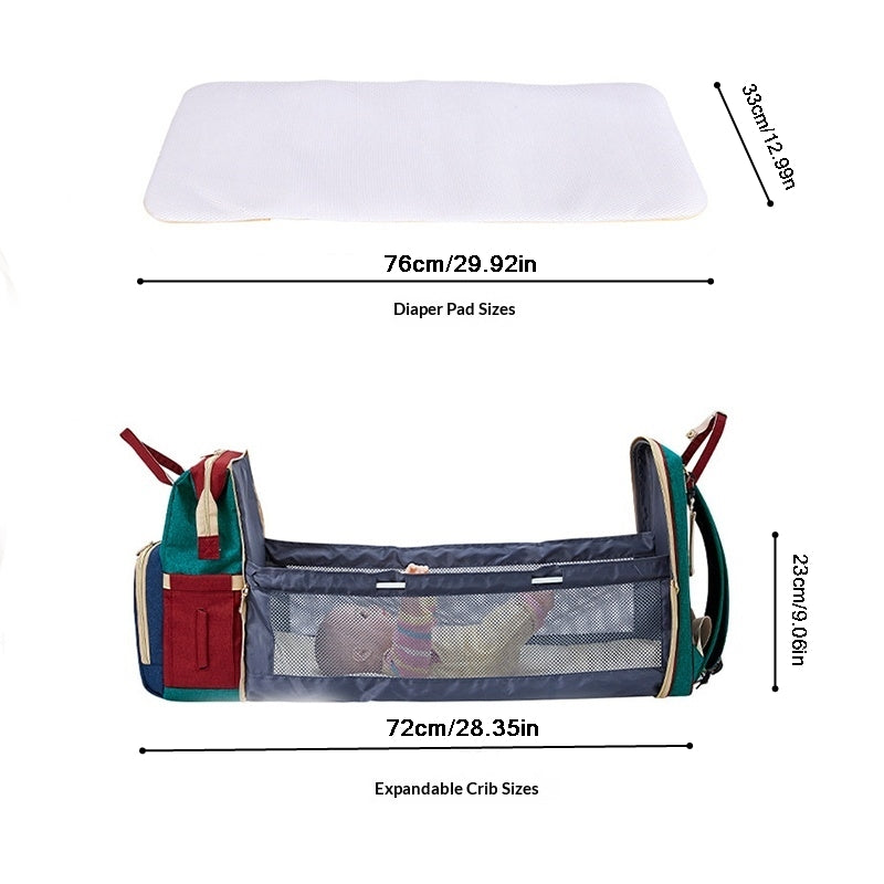 Mamigo Multifunctional Foldable Portable Convertible Baby Bed Diaper Bag Carrier
