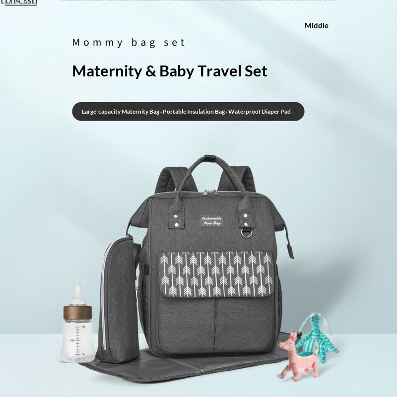 Mamigo 3 Piece Set Multifunctional High Capacity Travel Maternity Baby Diaper Bag