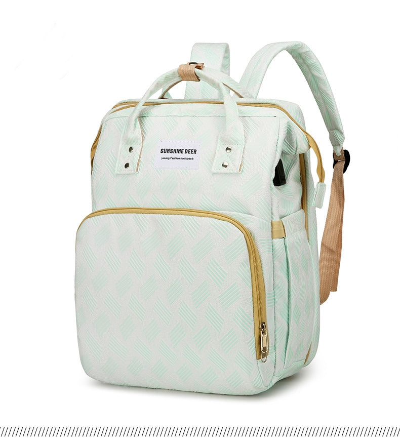 Mamigo New Versatile Multifunctional USB Charging Sunshade Outdoor Diaper Backpack