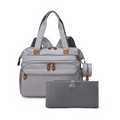 Mamigo  Multifunctional large mommy bag for outdoor use. 【Portable waterproof diaper pad included】Features baby changing mat and wet & dry separation design, ideal as a practical maternity hospital bag for new moms.