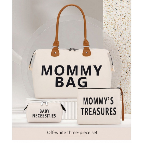 Mamigo 3Pcs Mommy Bag Set Large Capacity Baby Diaper Bag Wet Dry Separation Tote Handbag