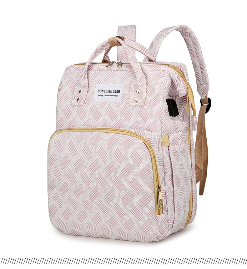 Mamigo New Versatile Multifunctional USB Charging Sunshade Outdoor Diaper Backpack