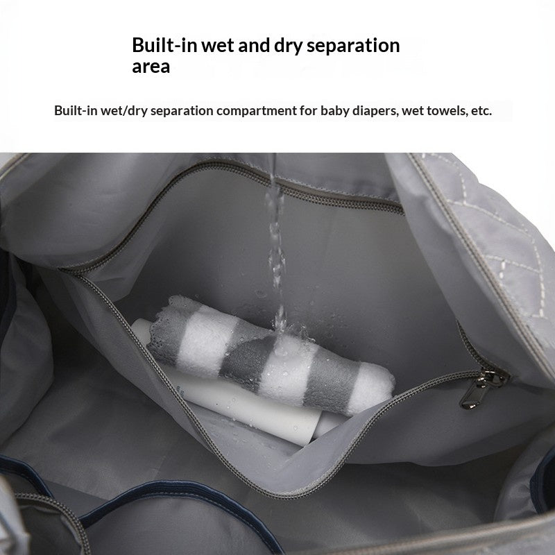 Mamigo High Capacity Wet-Dry Separation Water Resistant Crossbody Maternity Labor Bag