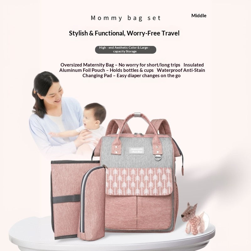 Mamigo 3 Piece Set Multifunctional High Capacity Travel Maternity Baby Diaper Bag