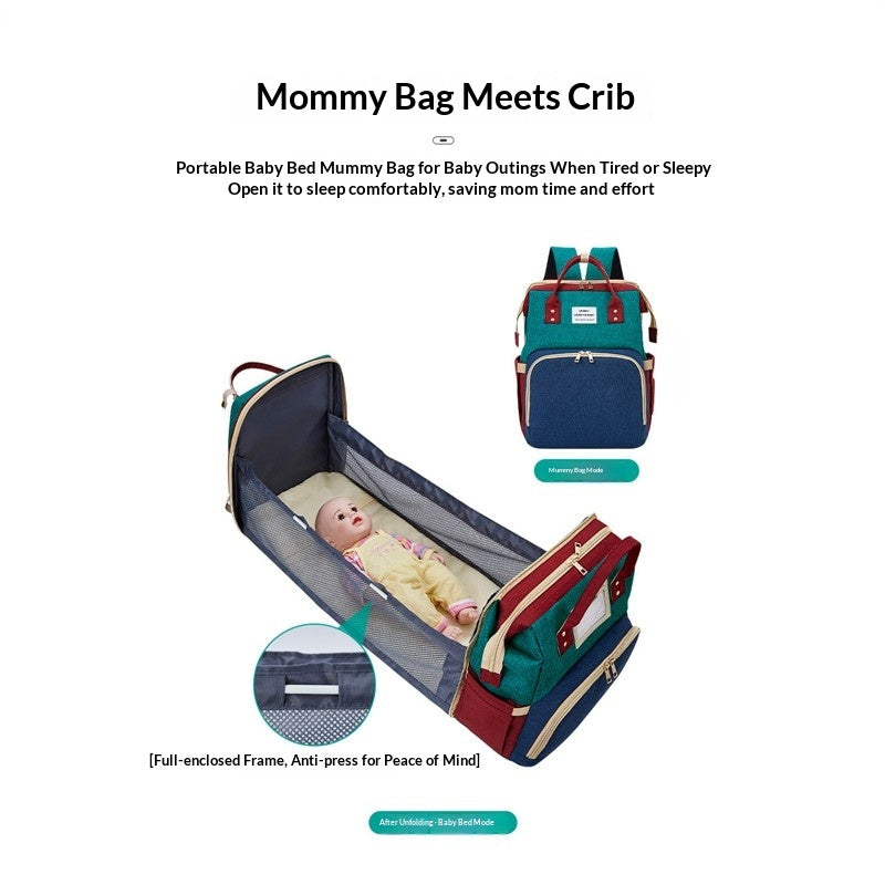 Mamigo Multifunctional Foldable Portable Convertible Baby Bed Diaper Bag Carrier