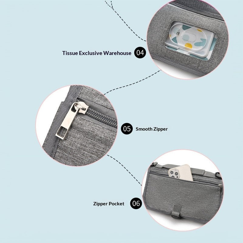 Mamigo Foldable Waterproof Changing Pad Organizer Bag