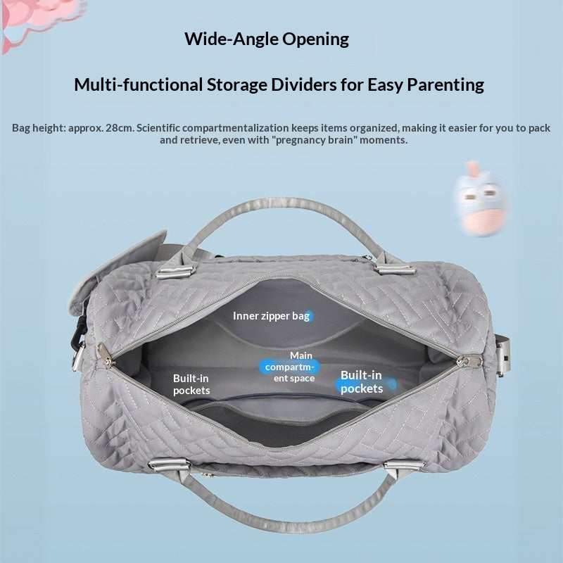 Mamigo High Capacity Wet-Dry Separation Water Resistant Crossbody Maternity Labor Bag