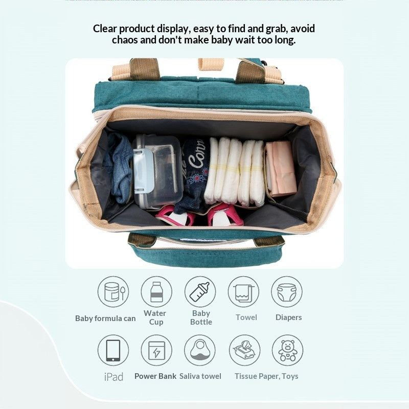 Mamigo Premium Foldable Large Capacity Baby Bed Diaper Bag